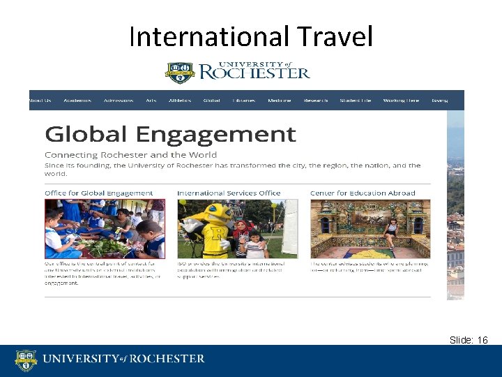 International Travel Slide: 16 