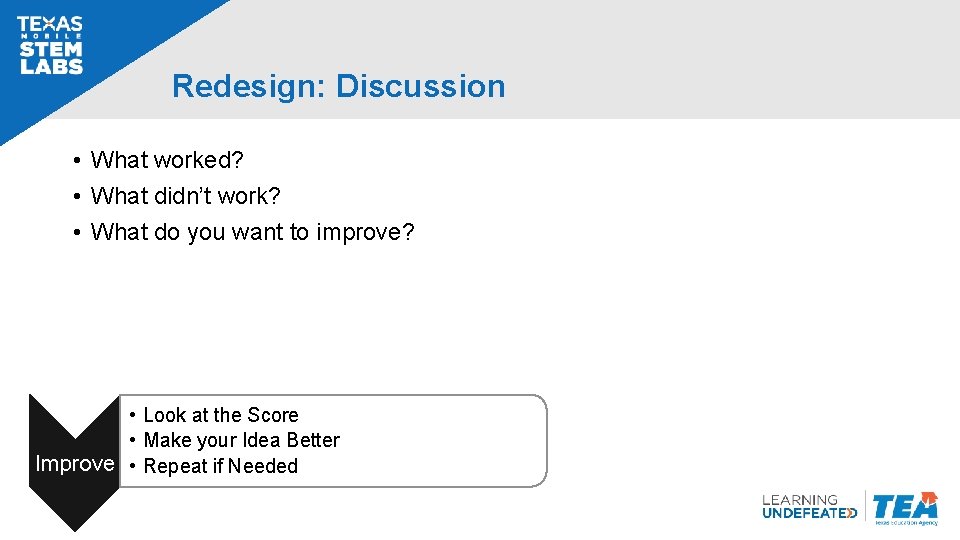 Redesign: Discussion • What worked? • What didn’t work? • What do you want
