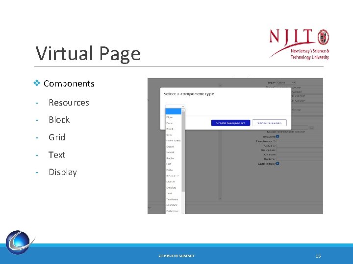 Virtual Page ❖ Components - Resources - Block - Grid - Text - Display