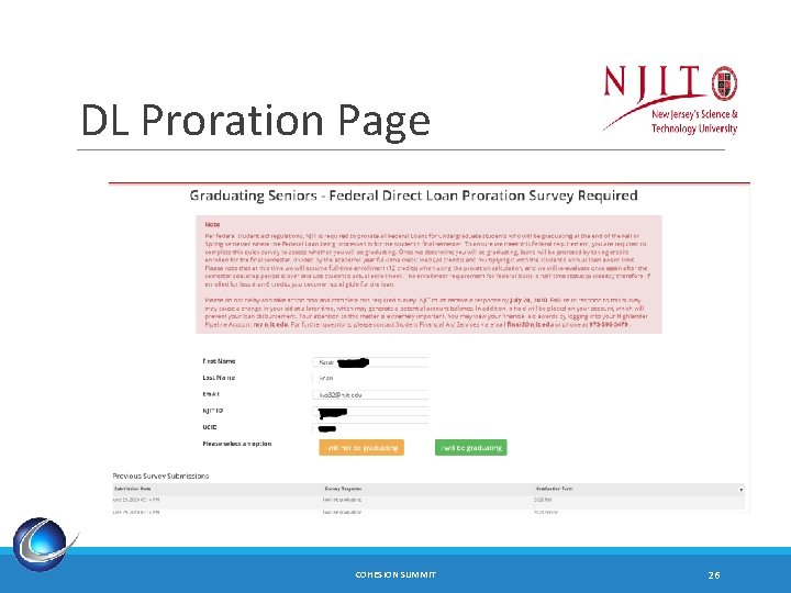 DL Proration Page COHESION SUMMIT 26 