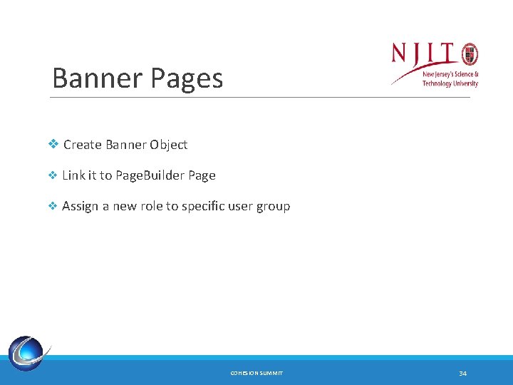Banner Pages ❖ Create Banner Object ❖ Link it to Page. Builder Page ❖