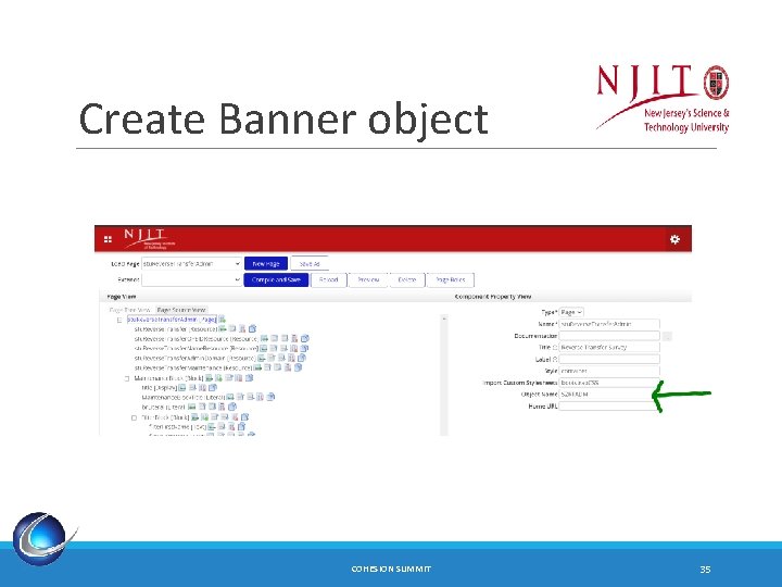 Create Banner object COHESION SUMMIT 35 