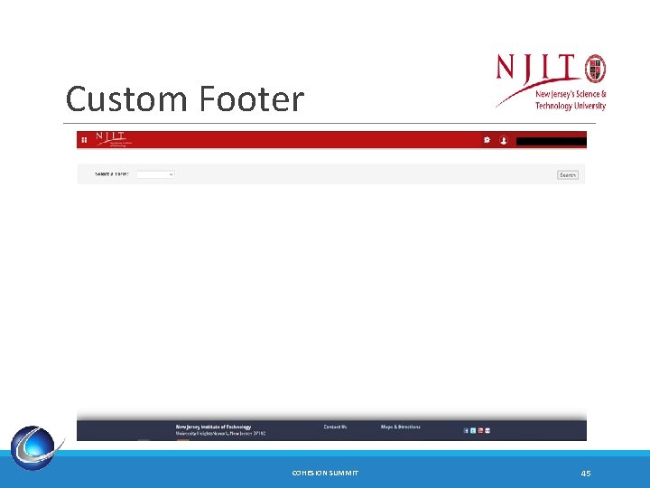 Custom Footer COHESION SUMMIT 45 