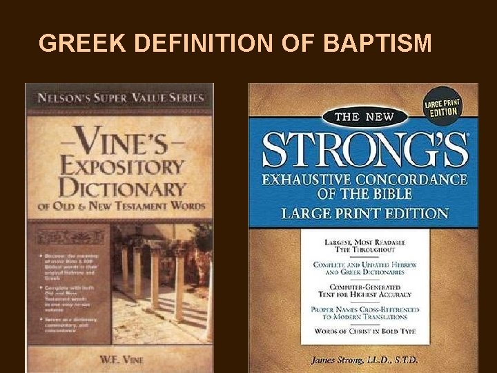 GREEK DEFINITION OF BAPTISM 