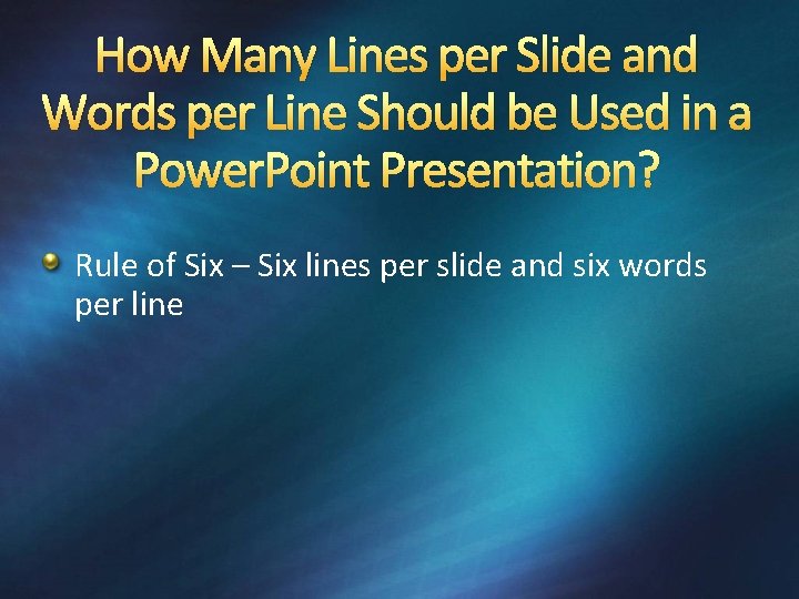 How Many Lines per Slide and Words per Line Should be Used in a