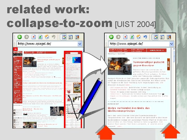 related work: collapse-to-zoom [UIST 2004] 