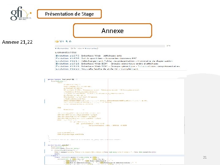 Présentation de Stage Annexe 21, 22 21 