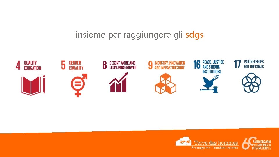 insieme per raggiungere gli sdgs 