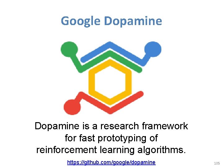 Google Dopamine is a research framework for fast prototyping of reinforcement learning algorithms. https: