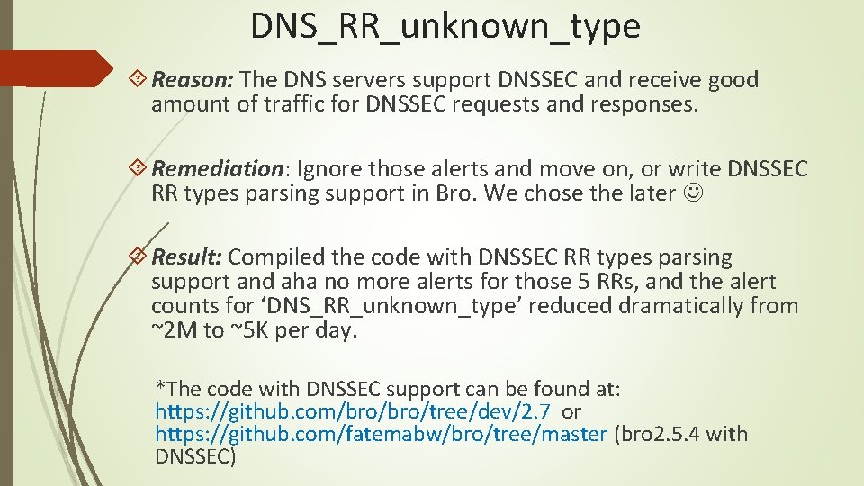 DNS_RR_unknown_type Reason: The DNS servers support DNSSEC and receive good amount of traffic for