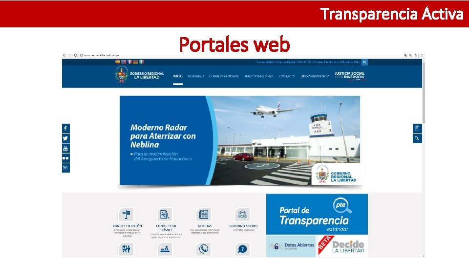 Transparencia Activa Portales web 