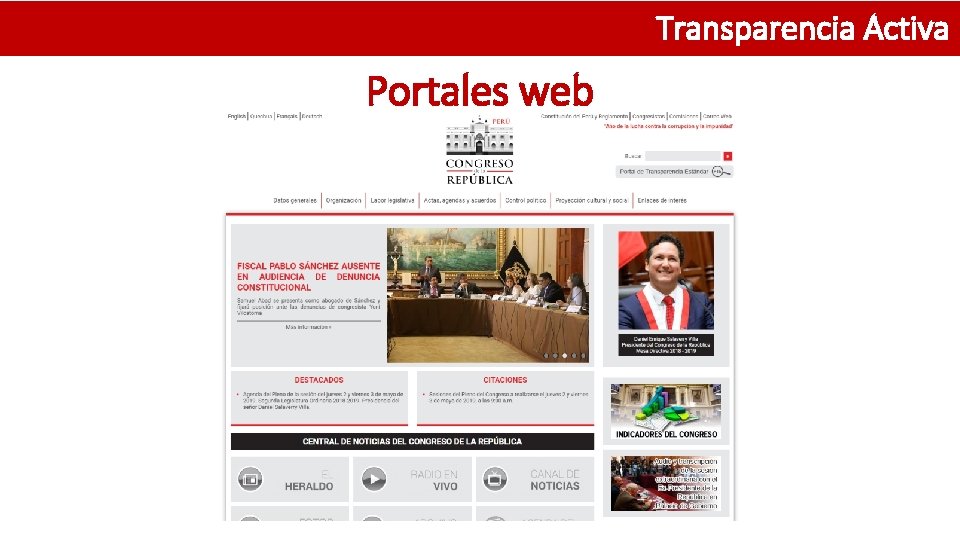 Transparencia Activa Portales web 