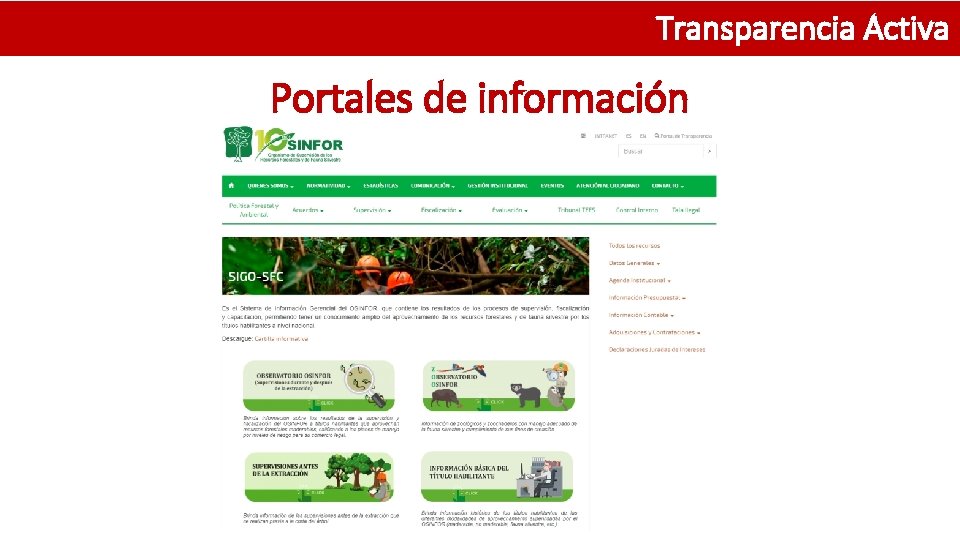 Transparencia Activa Portales de información 