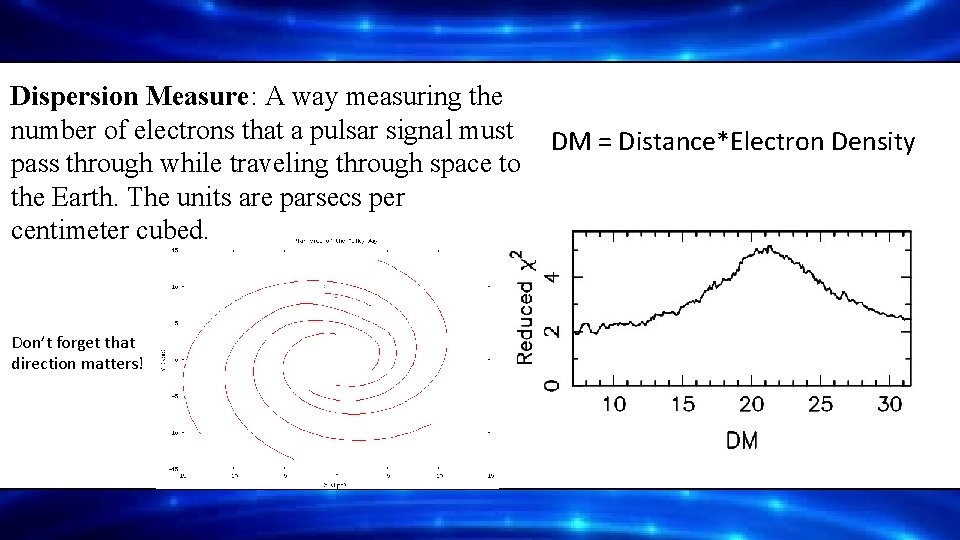 Dispersion Measure: A way measuring the number of electrons that a pulsar signal must