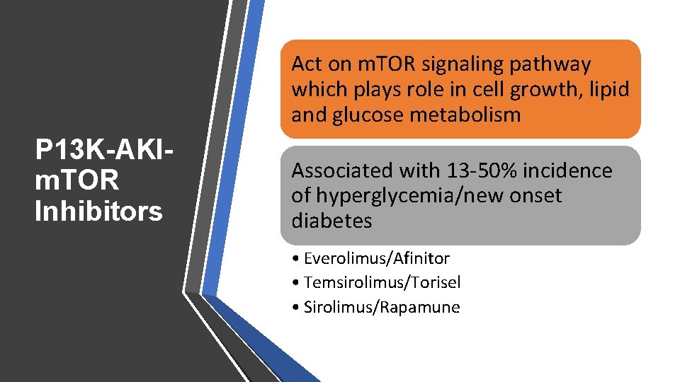 Act on m. TOR signaling pathway which plays role in cell growth, lipid and