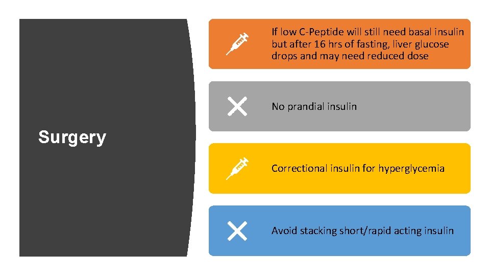 If low C-Peptide will still need basal insulin but after 16 hrs of fasting,