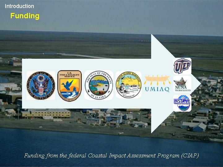 Introduction Funding from the federal Coastal Impact Assessment Program (CIAP) 