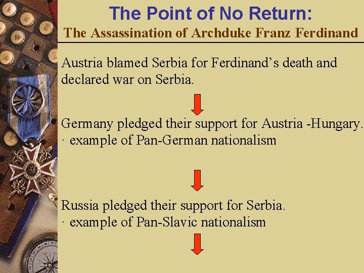 The Point of No Return: The Assassination of Archduke Franz Ferdinand Austria blamed Serbia