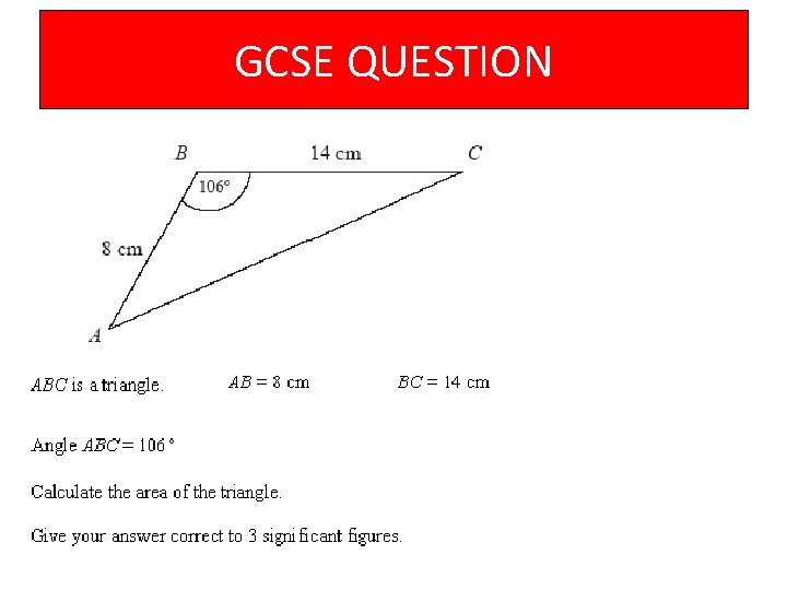 GCSE QUESTION 