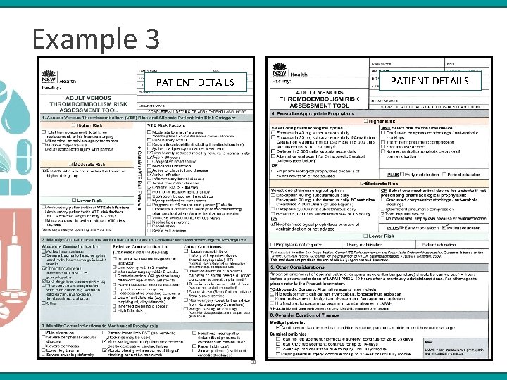 Example 3 PATIENT DETAILS 31 