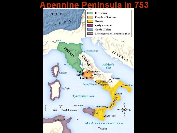 Apennine Peninsula in 753 BCE 