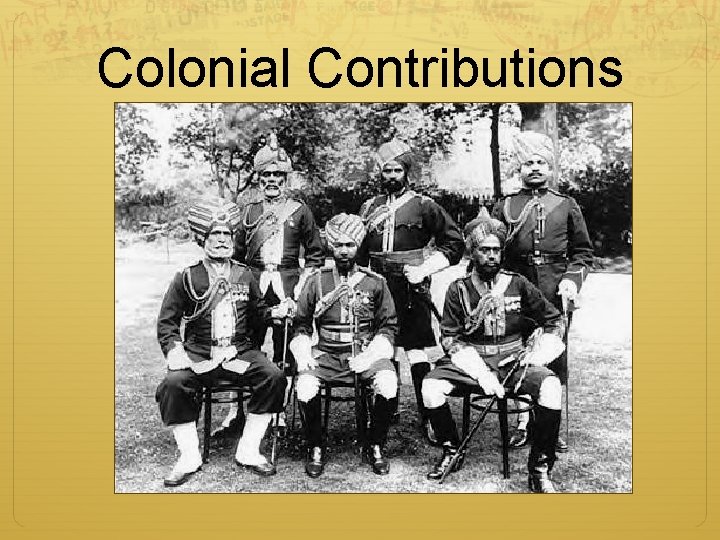 Colonial Contributions 