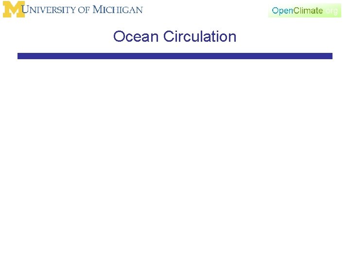 Ocean Circulation 