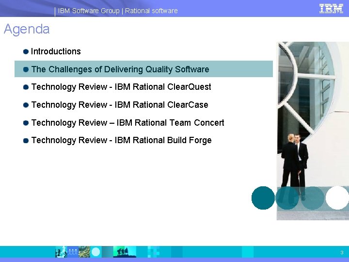 IBM Software Group | Rational software Agenda Introductions The Challenges of Delivering Quality Software