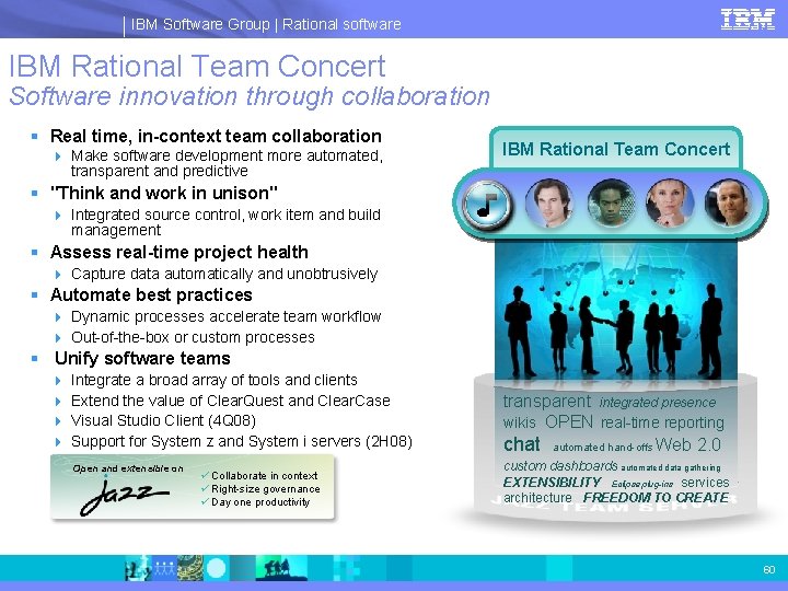 IBM Software Group | Rational software IBM Rational Team Concert Software innovation through collaboration