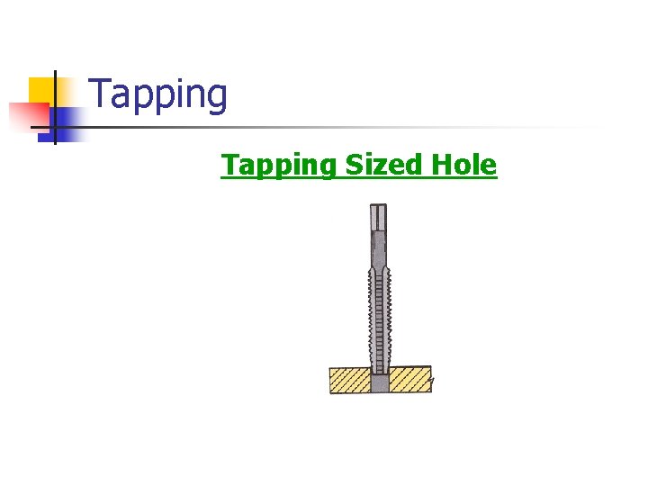 Tapping Sized Hole 