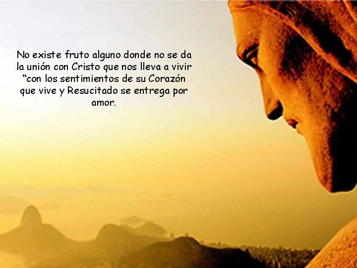 No existe fruto alguno donde no se da la unión con Cristo que nos