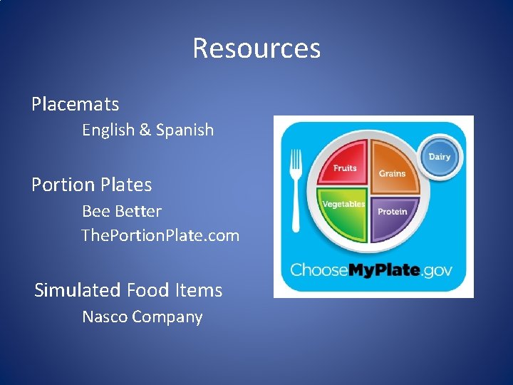 Resources Placemats English & Spanish Portion Plates Bee Better The. Portion. Plate. com Simulated