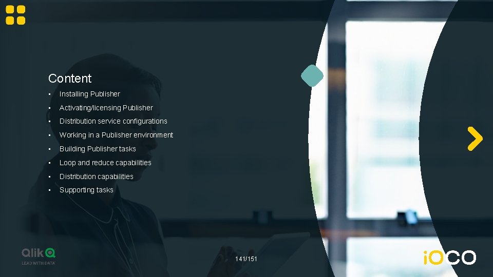 Content • Installing Publisher • Activating/licensing Publisher • Distribution service configurations • Working in