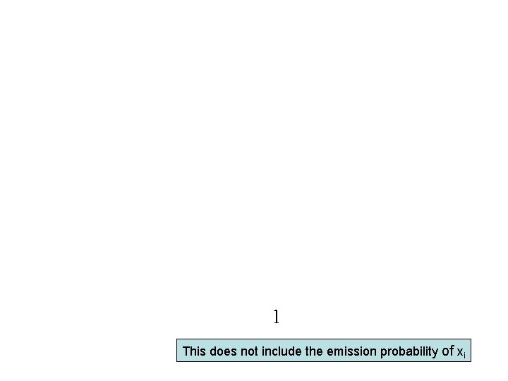 1 This does not include the emission probability of xi 