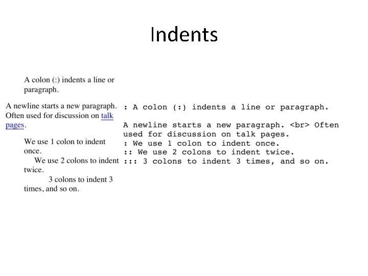 Indents 