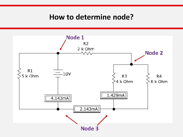 How to determine node? Node 1 Node 2 Node 3 