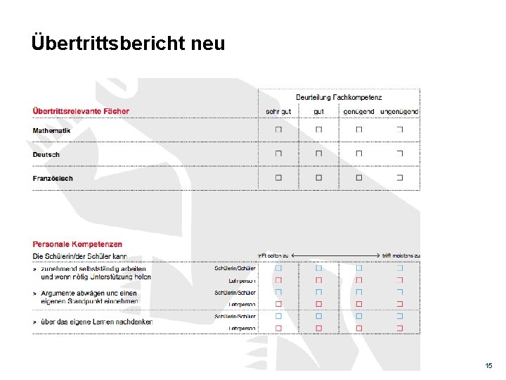 Übertrittsbericht neu 15 