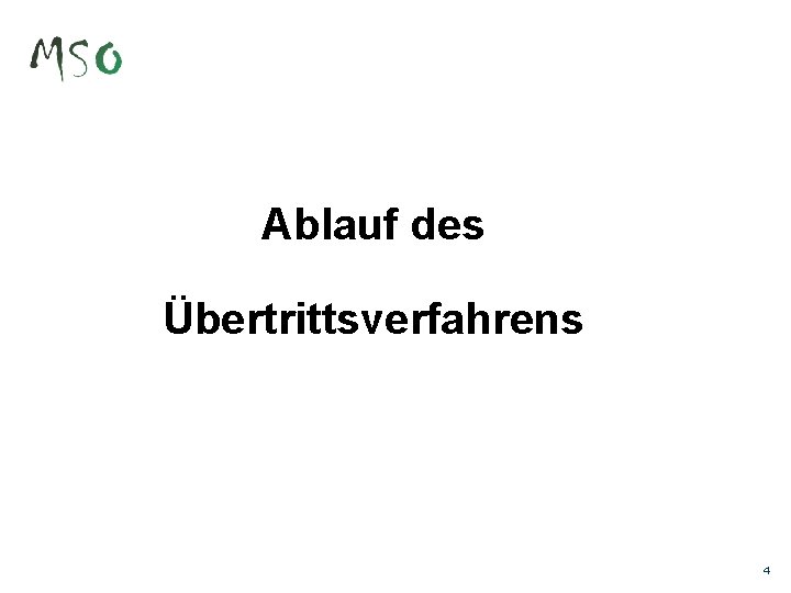 Ablauf des Übertrittsverfahrens 4 