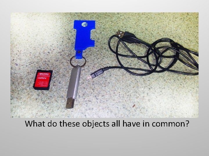 What do these objects all have in common? 
