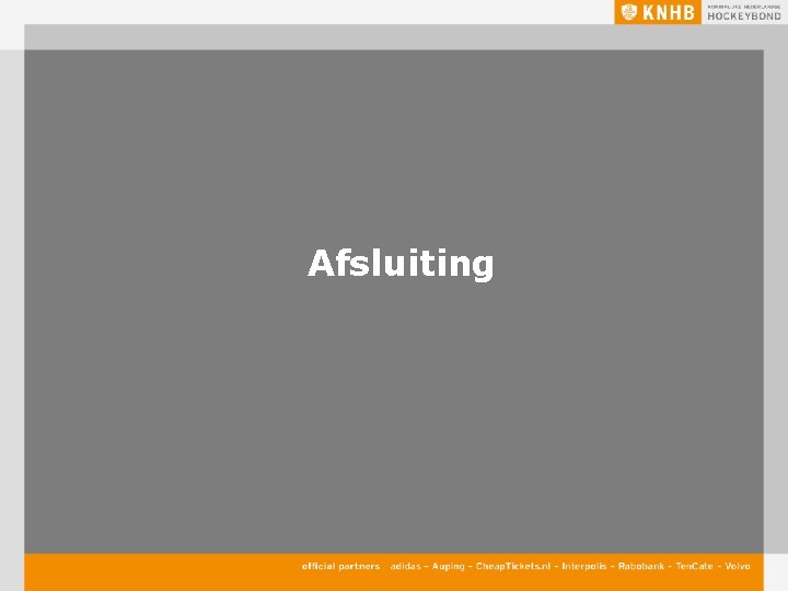 Afsluiting 