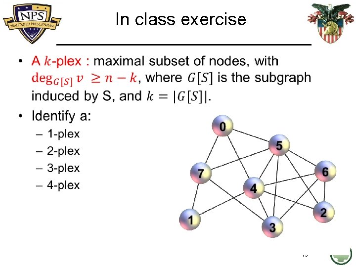 In class exercise • 13 