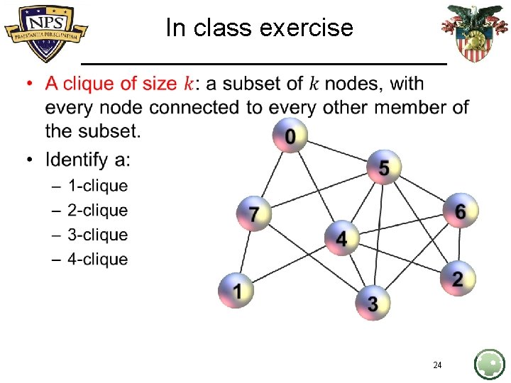 In class exercise • 24 