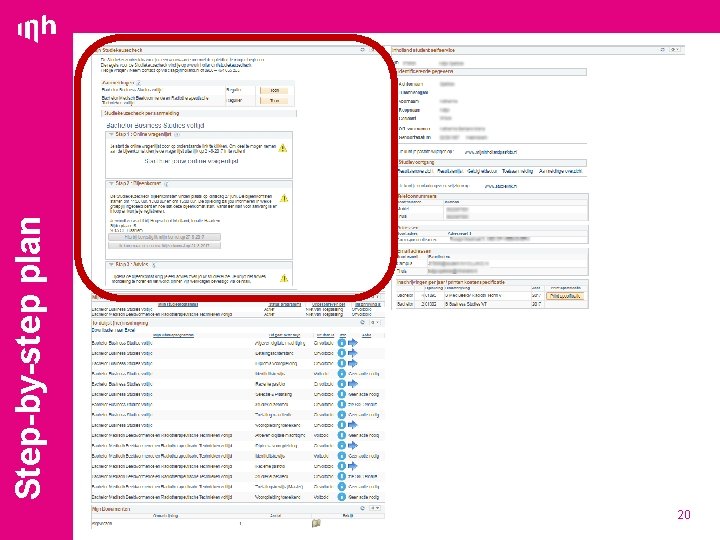 20 Step-by-step plan 