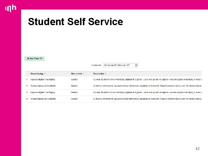 Student Self Service 42 