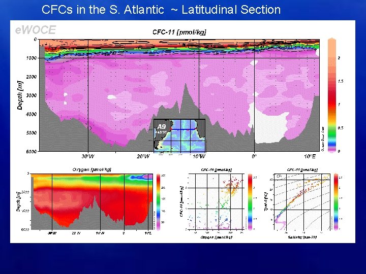CFCs in the S. Atlantic ~ Latitudinal Section 