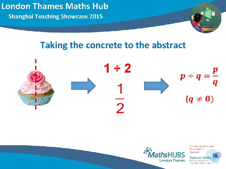 London Thames Maths Hub Shanghai Teaching Showcase 2015 Taking the concrete to the abstract London Thames Maths Hub Shanghai Teaching Showcase 2015 Taking the concrete to the abstract