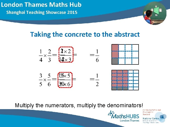 London Thames Maths Hub Shanghai Teaching Showcase 2015 Can you try? Taking the concrete London Thames Maths Hub Shanghai Teaching Showcase 2015 Can you try? Taking the concrete