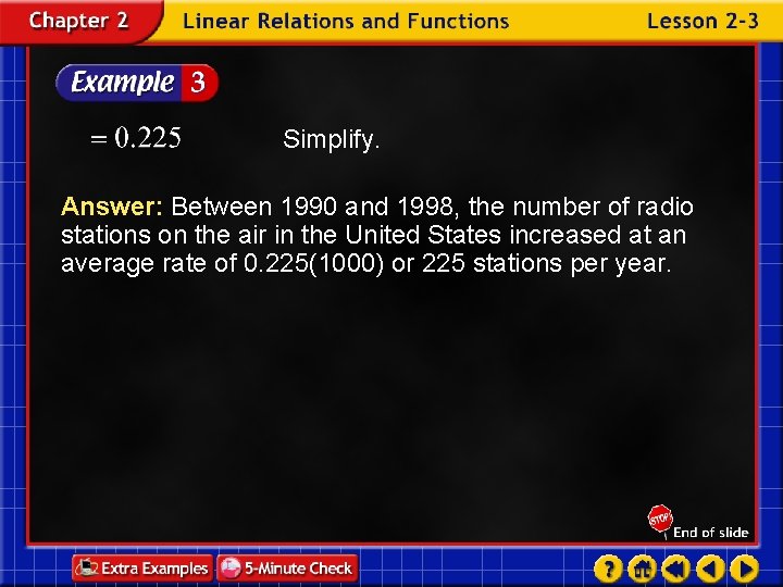 Simplify. Answer: Between 1990 and 1998, the number of radio stations on the air