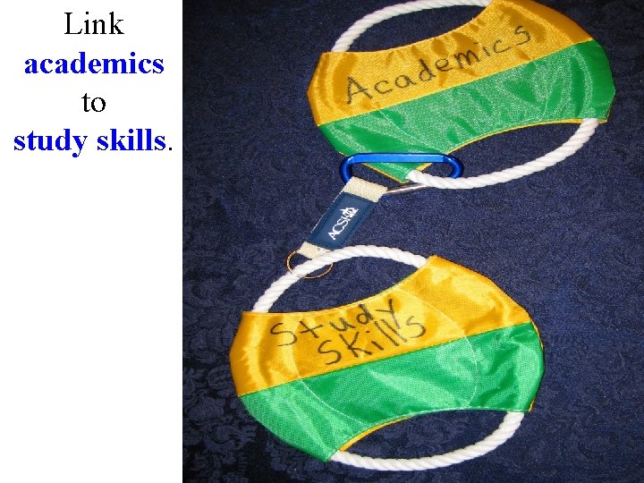 Link academics to study skills. 