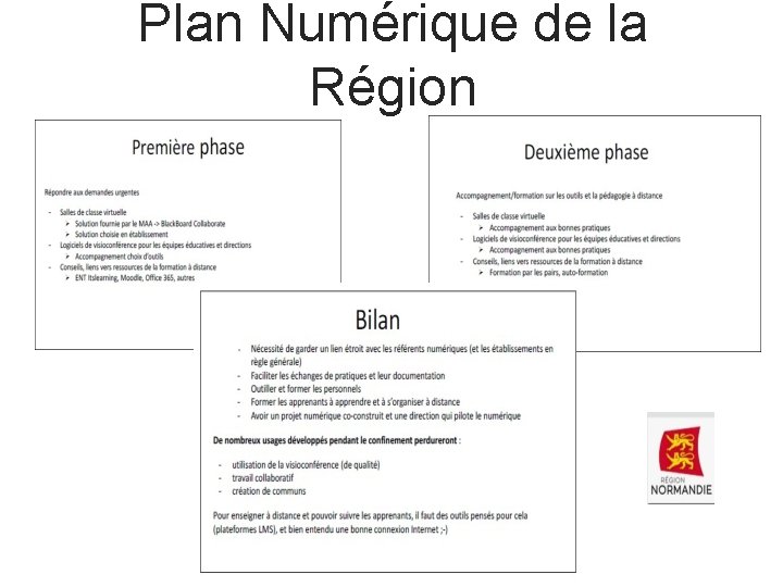 Plan Numérique de la Région 